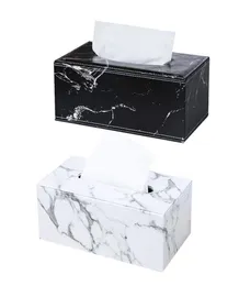 Tissue -Boxen Servietten Marmon PU Box Home Office Rec Paper Handtuchhalter Desktop Serviette Aufbewahrungsbehälter Küchentabelle 8929709
