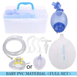 Sopravvivenza adulti/bambini/neonati Manuale Resuscatatore PVC Borsa Ambu Kit tubo di ossigeno di pronto soccorso