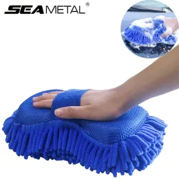 Gloves SEAMETAL Microfiber Car Washer Sponge Cleaning Car Care Detailing Brushes Washing Towel Auto Gloves for Car Wash Accessories