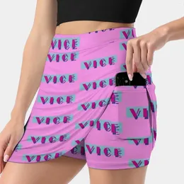 Röcke Vize-Miami Vice Style Design und Farben Koreaner Mode Rock Sommer für Frauen Hellof Hose Miami