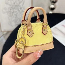 24SS Women Patent Leder Farbkontrast Stitching Handtasche Luxurys Designer Bag Ladies Reise Brieftasche Münz Geldbeutel mit Originalbox 10 cm