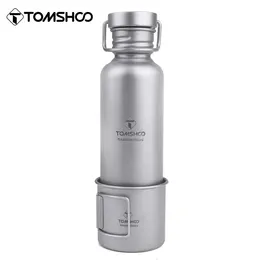 Tomshoo 600ml 750 ml Wasserflasche W 300 ml Cup Outdoor Camping Supplies Tourismus Sportgetränk Flasche 240428