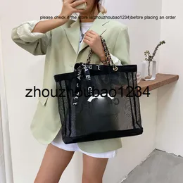 CF Mesh Chanei Beach CC Designer Bag Сумки сумочка негабаритная пляжная сумка упрощенная большие буквы по магазинам сумки 42x34x9 см.