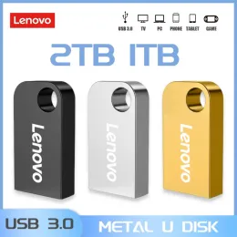محول Lenovo Pen Drive 2TB 1TB Pendrive Memory Portable ASB Flash Drive Highspeed USB 3.0 Data Transmission Metal U Disk