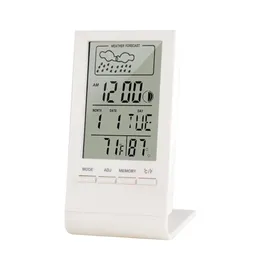 Mini Digital Thermometer Hygrometer Indoor Temperature Humidity Meter Gauge Clock Weather Station Forecast Max Min Value Display