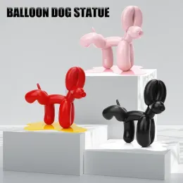 Sculptures Resin Peeing Balloon Dog Sculpture Animal Statue Living Room Desktop Decoration Luxury Home Decor Crafts Figurines for Interior