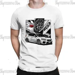 Męskie koszulki JDM Subaru Men T Shirt Japońskie samochody Strtwear Print 2023 Summer Subaru Short TS Dropshipping T240506