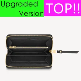 Topp M42616 Uppgraderad Zippy plånbok M61864 Desginer Womisp -dragkorthållare Mynt Slim Purse Key Pouch Mini Pochette Accessoires CL155C 280G