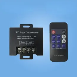 DC12V 24V 11Key LED Tek Renkli Dimmer RF 30A Işık Denetleyicisi Kablosuz Uzaktan 5050 3528 SMD LED şerit ışık anahtarı