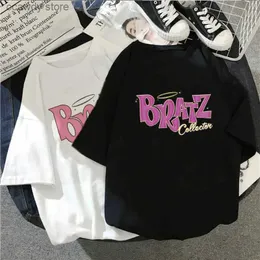 Frauen T-Shirt Neues Sommer Y2K Tter T Shirt Frauen lässige weiße Tops Mode T-Shirt Kurzsee gedruckte Grafikkleidung Poras H240507