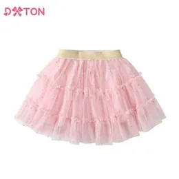 tutu klänning dxton flickor tutu kjolar prinsessan mini pettiskirts stjärnor tryck barn balett dans kjol fyra säsong lapptäckande barn kostymer d240507