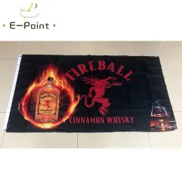 Accessoires Fireball Cinnamon Whiskey Flag 3ft*5ft (90*150 cm) Größe Weihnachtsdekorationen für Home Flag Banner Geschenke