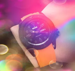 Президент День Мужского дня дата Quartz Battery Watch Работая резиновый ремешок черный керамический корпус с индивидуальным логотипом времени часовой неделей часовой календарь часы Подарки