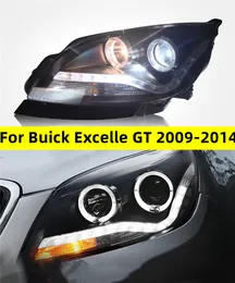 Per Buick Excelle GT 2009-2014 Angel Eye Lens Sterzo a piroscafo DRL Torning Head Lamps Gruppo