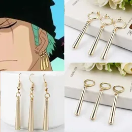 Dangle Chandelier Anime Roronoa Zoro role-playing earrings Sauron earrings clip gold hook earrings womens jewelry 3pcs/set XW