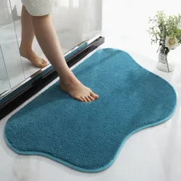 Mats Highhair Badrum Toalett Dörr Absorberande golvmatta matta sovrum Nonslip Foot Pad Bath Rug Badrum Matt Kök Matt