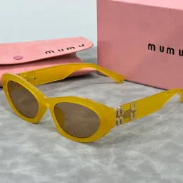 Summer Designer Solglasögon för kvinnor Mius Solglasögon Mens Oval Solglasögon Luxury Monogram Solglasögon Högkvalitativa solglasögon Eglasögon