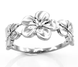 Fanssteel ze stali nierdzewnej Vintage Ladys Wemens Jewelry Syget Classic Slim Flower Nature Ring Pierścień roślinny FSR20W8828749319517908