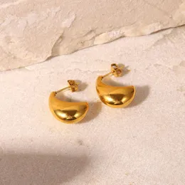 Klassiker Designer Ohrring Leichtes hohles Edelstahlohrringe 18k Gold plattiert Wasserdrop -Ohrringe Tränenropfen Ohrringe für Frauen 907589 2.0x1,2 cm kleiner Größe