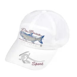 Cappelli a sfera Cappelli per uomini Capo da pesca estate Outdoor Baseball Sport Rama ricamato in cotone traspirante a caccia di escursioni regolabili Arrampicata White D240507