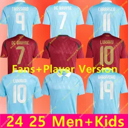 Belgiens fotbollströjor Belgique Belgie de Bruyne R.Lukaku E.Hazard Courtois Mertens Batshuayi Tielemans T.Hazard 2024 2025 Euro Cup 24 25 Fotbollskjorta Uniform