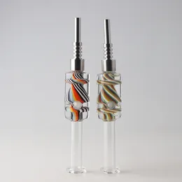 8.5inch Freezable Glycerin Glass Nectar Collector with Threaded Titanium Tips Oil Rig Glass Bong dab rig Smoke Accessory