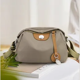 Fashion Nylon Shoulder Bags For Women Waterproof Shell Crossbody Bag Solid Color Messenger Handbags Shopping Purse 240423