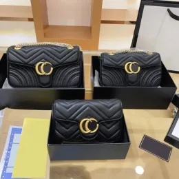 Tasarımcılar çanta kadın omuz çantası marmont el çantası messenger totes moda metalik çantalar klasik crossbody debriyaj güzel 270e