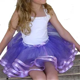 Tutu Dress Sweet Children Girls Rainbow Tutu Skirt for Kid Baby Tutus Pettiskirts 치마 공주 소녀 볼 가운 치마 댄스웨어 파티 Clo D240507