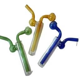 10pcs Yüksek Kaliteli Kesella Yağ Brülör Cam Difüzör Su Boruları Hukim Bongs Bubblers Geri Dönüşüm Filtresi Mini Taşınabilir Sigara Boruları