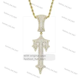 Pendanthalsband Trapstar London Hip Hop Cross inlaid Zircon Pop Rap Style Wearable Tennis Chain Cuba Drop Delive Delivery Jewelr 1011