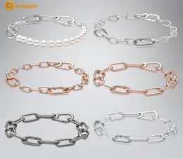 VOLAYER 925 STERLING SLILF BRACELLETS -SERSCHLINGEN LINK Kette Fit Original ME für Mädchengeschenke 2202221094031