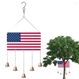 Декоративные фигурки День независимости Американский флаг Ветровой колокольчик на открытом воздухе садовод