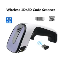Scanners Vs Portable Wireless Handheld 1d/2d Code 2.4g Scanner Supermarket Logistics Express Warehousing Scanning Gun 300 Times/s