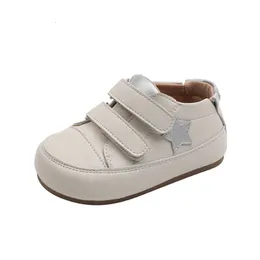 0-5 anos Sapatos para bebês Microfiber Leather Toddler Boys Barefoot Shoe Star Sof Sole Girls Meninas ao ar livre tênis de moda