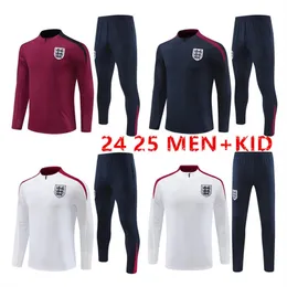 24 25 national teams england stracksuit 2024 2025 Half pull Men kids wear kits Training suit jogging soccer training suit jacket football sets chandal survetement