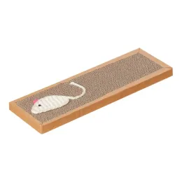 Scratchers Cat Flat Scratching Board Hard Scratch Resistant Teaser Toy Corrugated Cardboard Scratcher Carton Grinding Claws to Play Rest