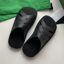 Männer Designer Pantoffeln Luxus Sandalen gewebt obergrüne schwarze Gummi-Gartenschuhe Anti-Slip-Kee-resistente Sohle Outdoor Outdoors Mode Sandalen Hochqualität