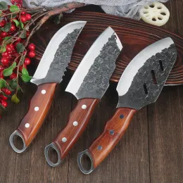 Knivar högt kol rostfritt stål boning kniv köttklyver för matlagning kök handgjorda fiskfilé bbq verktyg skär kniv
