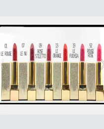 Novo tubo de alumínio profissional de maquiagem profissional de alta qualidade Lipstick seis cores diferentes12pcslot5213252