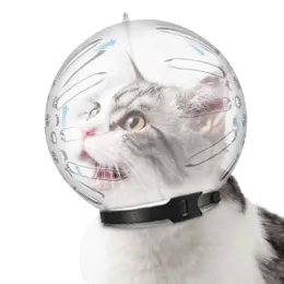 Grooming Cat Headgear Antilicking Antibite Fight Ball Sleeve Cat Collar Antiscratch Ring Pet Space Hood Elizabeth Ring Fashion Helmet