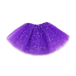 EC81 Tutu Dress Kids Baby Star Glitter Dance Tutu Skirt for Girl Squin 3 레이어 Tulle Toddler Pettiskirt Children Chiffon 2-8T D240507