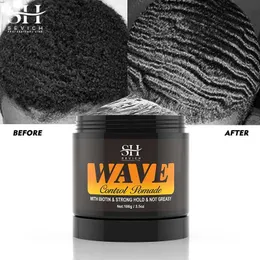 Pomades Caxes 360 Wavy Frizz Control Gel Wave Pomode Hair Styling Wax Anti Loss Clay for African Black Mens Street Q240506