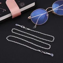 Эйки Цепочки Skyrim Fashion New Twist Design Sunglasses Lanyard Crap Counglace Eyeglass для женщин Mans Gold Silver Color Gluse