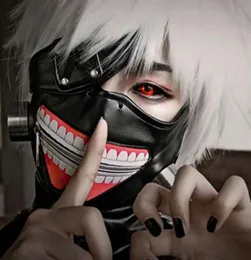 Ekofriendly Tokyo Ghoul Mask Scary Mascaras Halloween maskerar cosplay Kaneki Ken avfödande bomull PU Party Pres Anime Horror Mask6564917