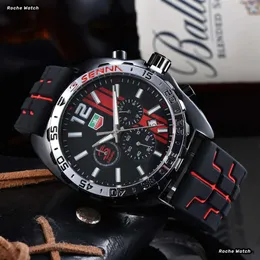 Senna Tag Heure Watch Top Brand Tag F1 Racing Series Luxury Mens Watch Sports Silicone Strap Super Luminous Tag Watch Automatic Designer Watch 388