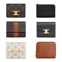 Luxury Designer Card Wallet Womens and Mens Leather Card Wallet Coin Wallet Zipper Key Money Bag Passport Clip Key Bag Keychain Wallet