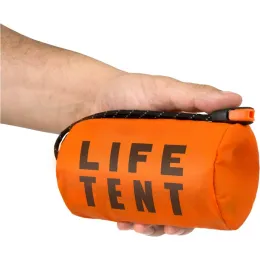 Survival Life Tent Emergency Survival Shelter 2 Person Emergency Tent 2.4*1.5M Survival Tent Emergency Shelter with Whistle & Paracord