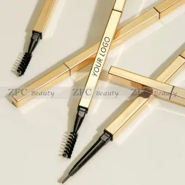 Pinsel Custom Dreieck Gold Augenbrauenstifte Schlanke wasserdichte Augenbrauen Stift Dünne Augenbrauen Stifte Augenbrauen Tint Make -up Augenbrauen