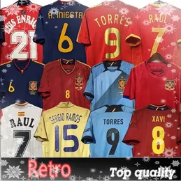 Final 1998 Spains Retro Jersey 1996 1994 Raul Xavi Hierro Luis Enrique Alonso Iniesta Puyol Pique David Villa Torres 2008 2012 2002 Guerrero Guardiola Ramos